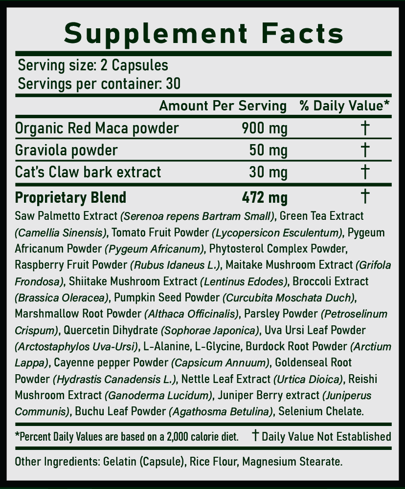 Immortal Flow Ingredients
