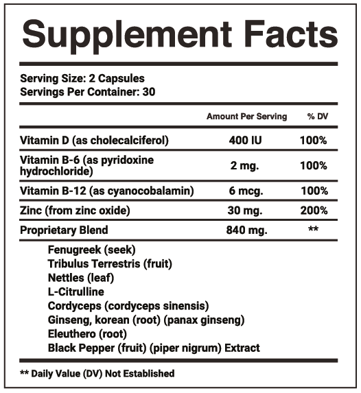 Endura Naturals Supplement Facts